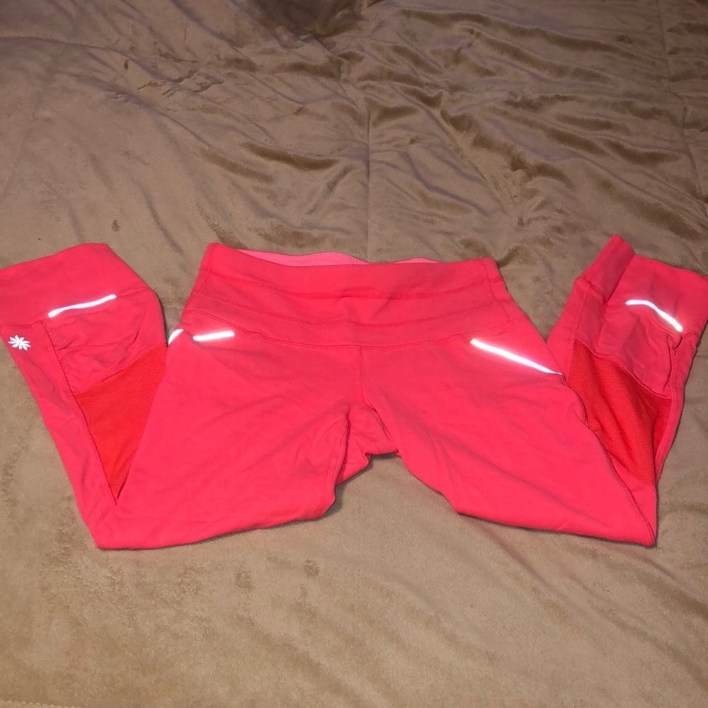 Coral athleta crop leggings